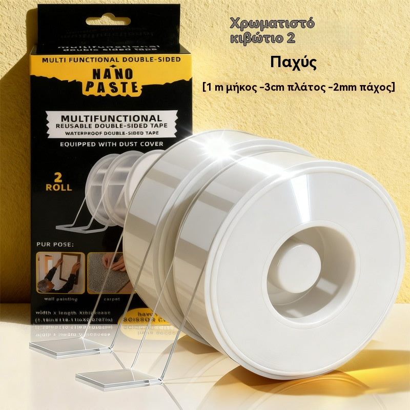 💧 【【2 τόμοι】3cm*1m*2mm——26€】Νανοκολλητική διπλής όψης, υψηλού ιξώδους, διαφανής ακρυλική ταινία, αδιάβροχη, ανθεκτική στη σκόνη