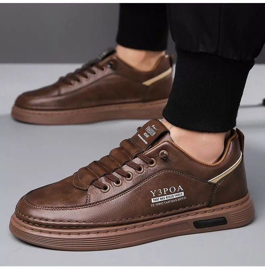 【39-44】2025, zapatos de cuero suaves y transpirables para el ocio