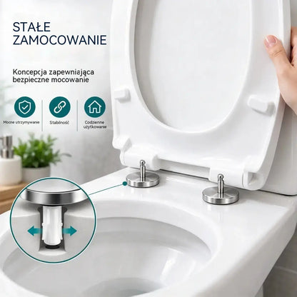 🚽【2 pary, łącznie 4 sztuki】Uniwersalne akcesoria do desek sedesowych——💦✨Śruby i elementy mocujące ze stali nierdzewnej do desek sedesowych.