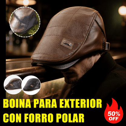 🧢🔥Męski beret skórzany w stylu vintage
