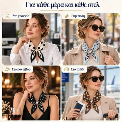 ✨ Σετ 4 στενών μεταξωτών κασκόλ – Κομψότητα και φινέτσα για άνοιξη-καλοκαίρι! Λεπτό υλικό, ευέλικτο, ιδανικό για λαιμό, μαλλιά ή τσάντα!