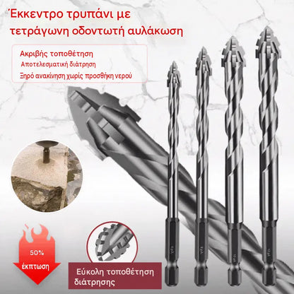 【6 ΤΕΜ 24 ευρώ】🔩1 σετ 26 EUR【4+5+6+8+10+12 mm】Σετ εκκεντρικών τρυπανιών 6 θέσεων υψηλής αντοχής