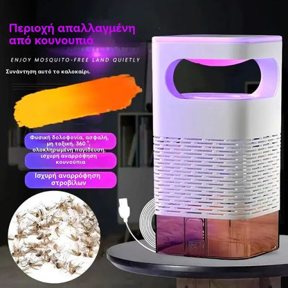 🔥✨Πολυλειτουργική, φυσική, αθόρυβη και πλήρως αυτόματη συσκευή για την απώθηση και παγίδευση κουνουπιών🦟❌