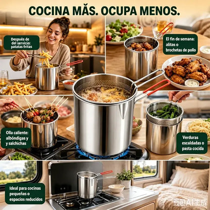 ¡ÚLTIMO DÍA! -50% | Freidora Multifuncional 304 | Cocina Fácil, Rápida y Sin Complicaciones