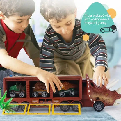 🦖🚛 Ciężarówka-dinozaur, która przechowuje, startuje i bawi! 🎵✨