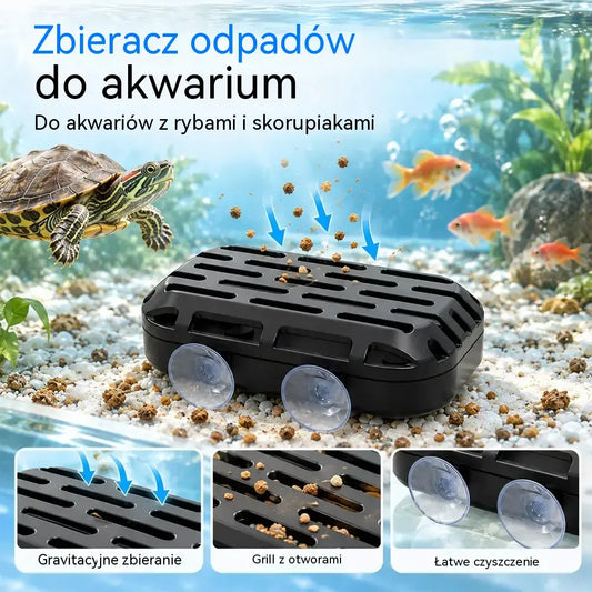 1 sztuka 89zł  🐢 Zbiornik na odchody żółwi do akwarium · Zbieranie grawitacyjne · Dwie przyssawki · Łatwe czyszczenie!
