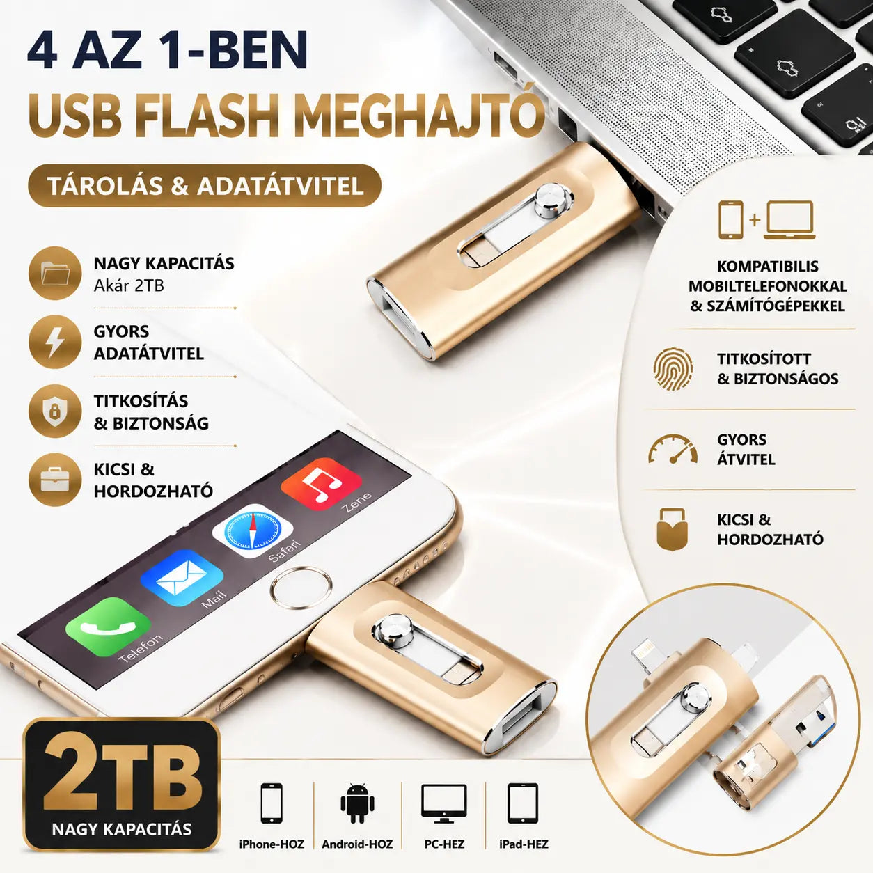 ⚡4 v 1 flash disk pre iPhone/iPad/Android/PC