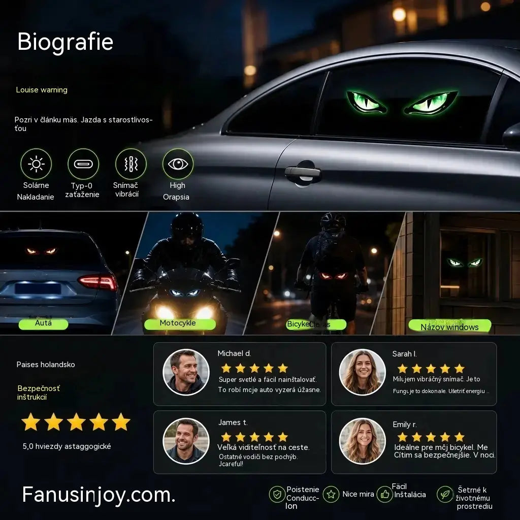 🚗👀 Solárne LED výstražné svetlo do auta | Priťahuje všetku pozornosť a zlepšuje bezpečnosť jazdy: Bezdrôtové, s automatickou detekciou a univerzálnou aplikáciou ✨