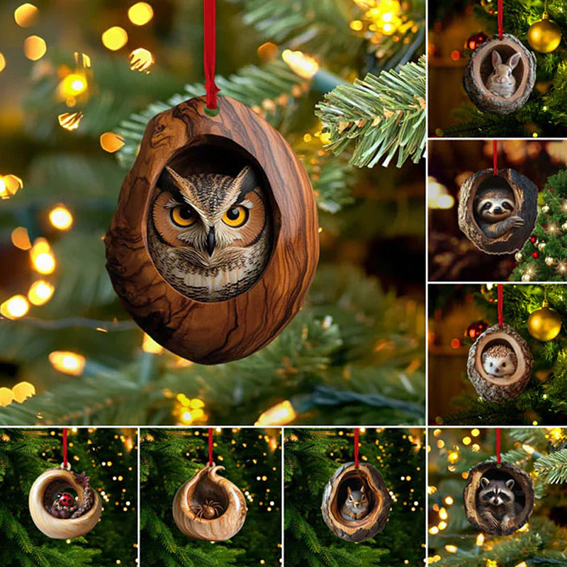 【1 sada 10 ks】🎄Vianočná ozdoba na stromček so zvieratkami. Malé zvieratká.