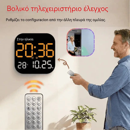 🕰️ Ψηφιακό Ρολόι Σπιτιού/Γραφείου: Ήπιο ξύπνημα, πείτε αντίο στα ενοχλητικά ξυπνητήρια! Ρυθμιζόμενη φωτεινότητα, αθόρυβη λειτουργία τη νύχτα.