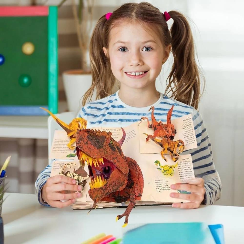 【Kupite jedan, dobijte jedan gratis】📕 3D Encyclopedia Prehistorica Dinosaurs🤩🦕Pop-up knjiga s enciklopedijom dinosaura