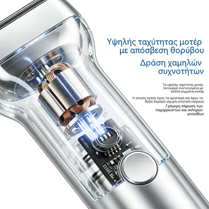 1 τεμάχιο 28 ευρώ 🎁 Νέα άφιξη – Προσφορά στη μισή τιμή 💥⚡ Πείτε αντίο στον ερεθισμό του δέρματος μετά το ξύρισμα! 🧔 Επαναφορτιζόμενη ηλεκτρική ξυριστική μηχανή υψηλής απόδοσης για άνδρες.