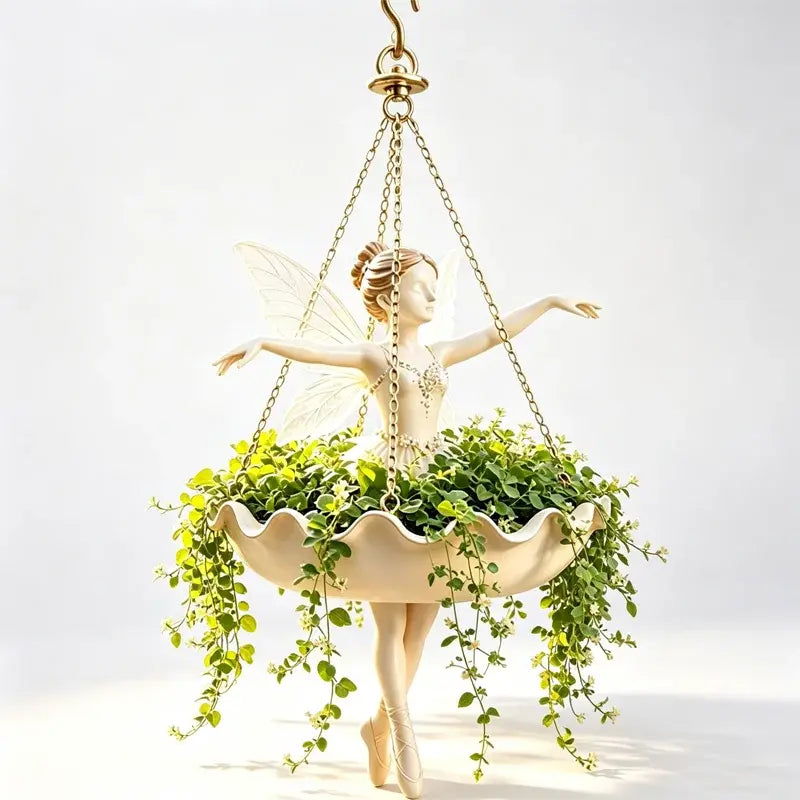✨ Zamień swój ogród w bajkę! Dekoracyjna wisząca doniczka z artystycznym, bajkowym wzorem! 🌸🧚‍♀️