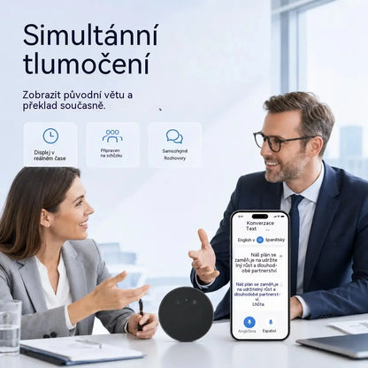 Zařízení pro překlad jazyků s umělou inteligencí – obousměrný hlasový překladač v reálném čase s podporou více jazyků