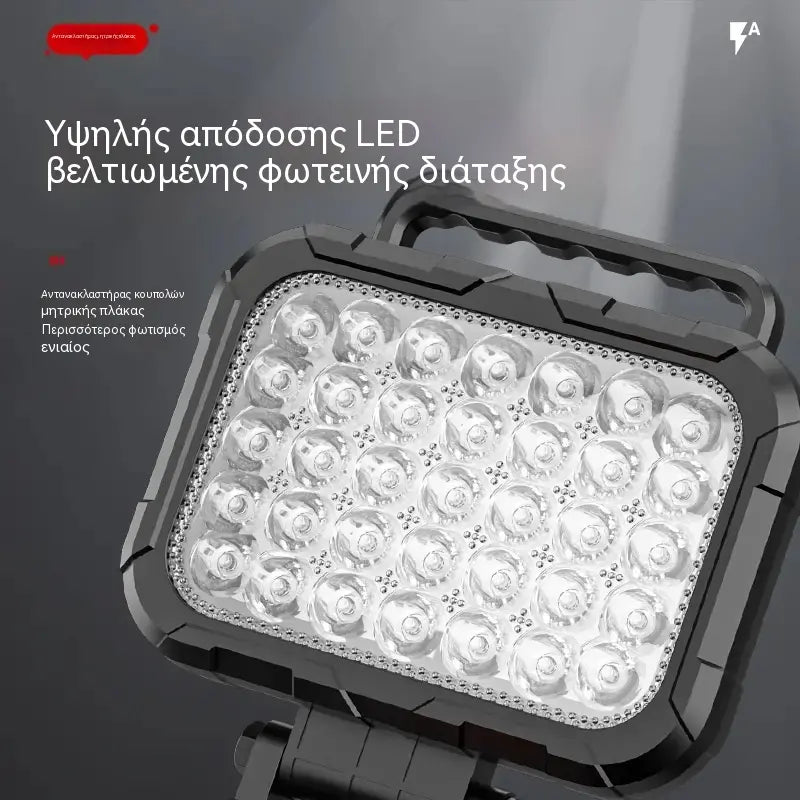 🔥💡Ένας φακός με μπαταρία λιθίου και θύρα USB, κατάλληλος για περιπτώσεις όπως η επισκευή αυτοκινήτου.