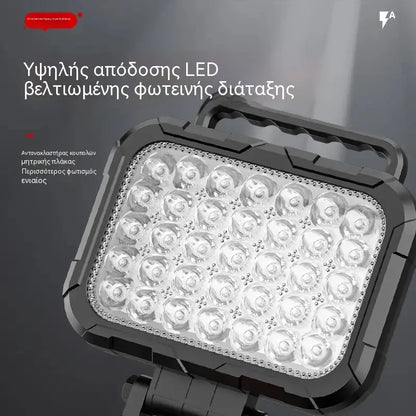 🔥💡Ένας φακός με μπαταρία λιθίου και θύρα USB, κατάλληλος για περιπτώσεις όπως η επισκευή αυτοκινήτου.
