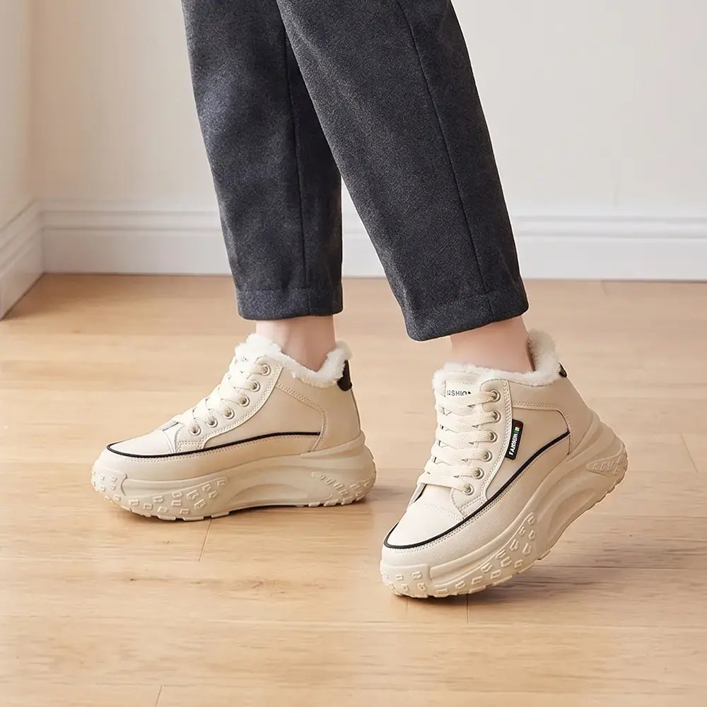 👟【35-40】Damskie zimowe buty za kostkę z grubą futrzaną wyściółką i amortyzującymi podeszwami – ciepłe obuwie w sportowym stylu🥰