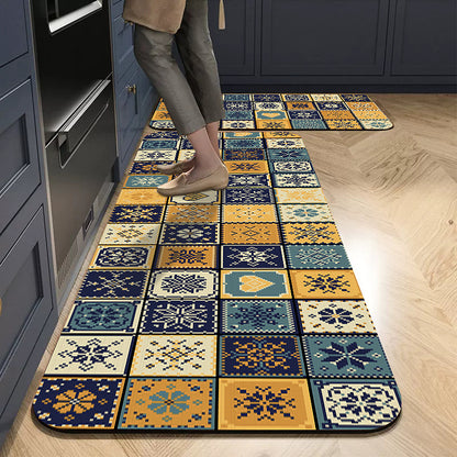 💥50 % de descuento💥【40*60cm+40*120cm】Nueva alfombra antideslizante absorbente de agua de lodo de diatomeas🦶