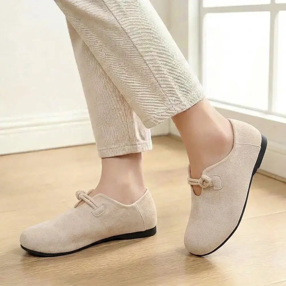 Retro płaskie buty z okrągłymi noskami dla kobiet, nowy styl na wiosnę i jesień, codzienne buty Birkenstock, mokasyny z prawdziwej skóry z miękką podeszwą