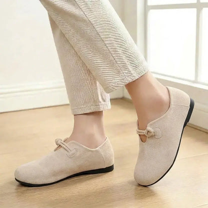 Retro płaskie buty z okrągłymi noskami dla kobiet, nowy styl na wiosnę i jesień, codzienne buty Birkenstock, mokasyny z prawdziwej skóry z miękką podeszwą