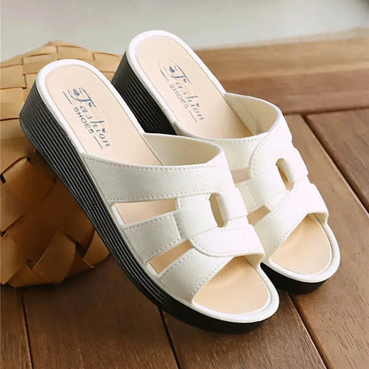 ⏰🔥【Oferta ograniczona czasowo】Eleganckie damskie kapcie wykonane z miękkiej skóry zapewniającej najwyższy komfort