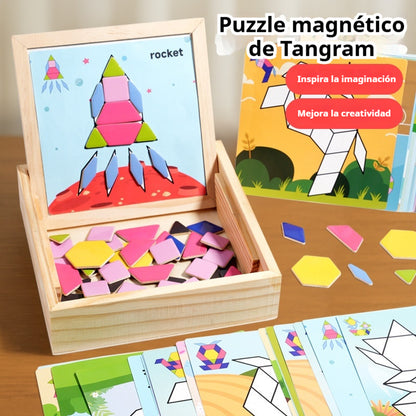🔺🔷Volumen geométrico del rompecabezas Tangram magnético