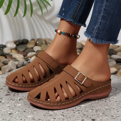 👡 Καλοκαιρινά Τσόκαρα από Γνήσιο Δέρμα Βοοειδών – Σχέδιο με Κοψίματα και Velcro, Ανατομική Σόλα κατά της Κούρασης, 5 Χρώματα, Μεγέθη 36-43! ☀️✨