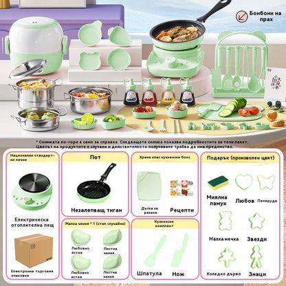 🔥 50% ОТСТЪПКА! 🎁 Комплект за готвене за мини кухня за истински деца 🍳✨