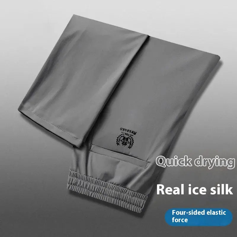 🧊😍【M-5XL】Καλοκαιρινό λεπτό, αθλητικό παντελόνι από μετάξι Ice για άνδρες