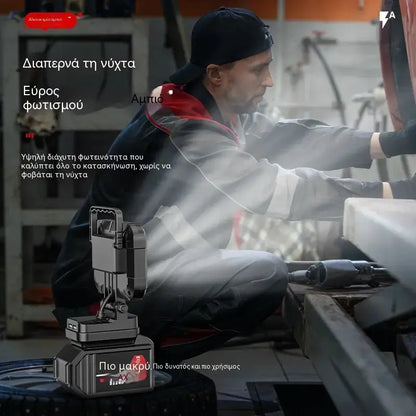 🔥💡Φακός με μπαταρία λιθίου και θύρα USB, κατάλληλος για επισκευές αυτοκινήτων κ.λπ.