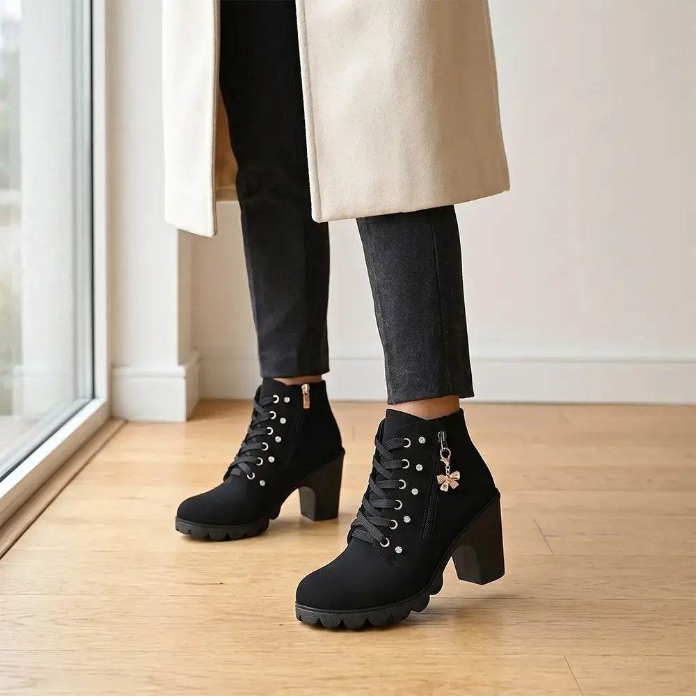 【35-42】2026 Nowe buty damskie na wysokim obcasie z bocznym zamkiem