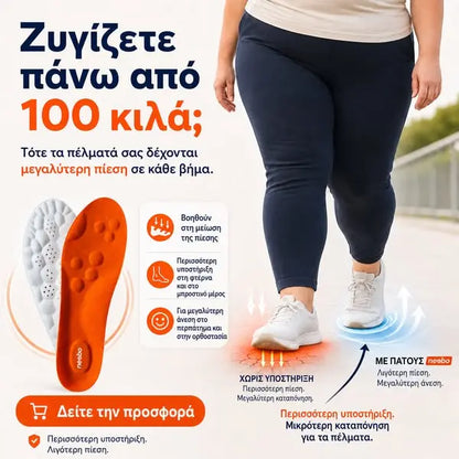 ☁👟【35-46】【Αγοράστε 1 και πάρτε 1 δωρεάν】Εξαιρετικά μαλακές σόλες με αντικραδασμική προστασία "cloud" για όλα τα υποδήματα!