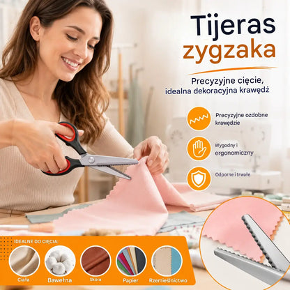 ✂️✂️ Profesjonalne nożyczki ząbkowane - ostre, nożyczki ząbkowane do tkanin