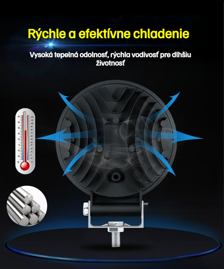 🚨💡【Kúpte 1 a získajte 1 zadarmo】99W okrúhle LED svetlomety pre upravené vozidlá, pomocné svetlomety pre terénne vozidlá