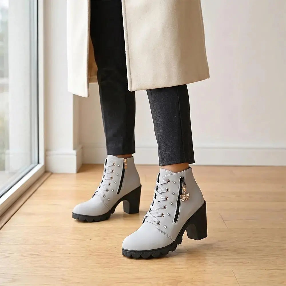 【35-42】2026 Nowe buty damskie na wysokim obcasie z bocznym zamkiem