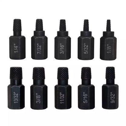 💥【1 σετ 10 τεμαχίων 29€】👍Συσκευασία με 10 τρυπάνια από κράμα χάλυβα για εξαγωγή σπασμένων βιδών