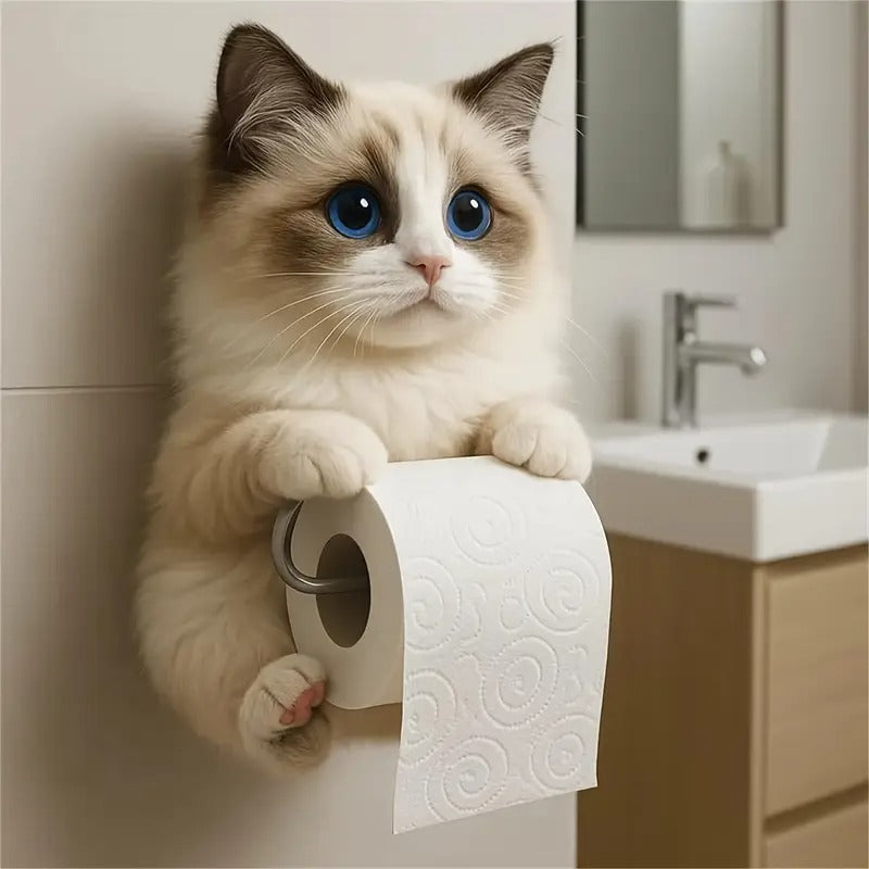 【1 kus 760 Kč】🐱Rozkošný držák na toaletní papír s motivem kočky