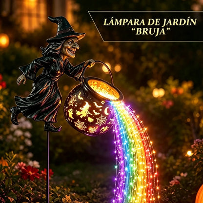 🧙‍♀️🎃 Zahradní lampa Čarodějnický kotel s LED světlem – Úžasná venkovní dekorace 🔮✨