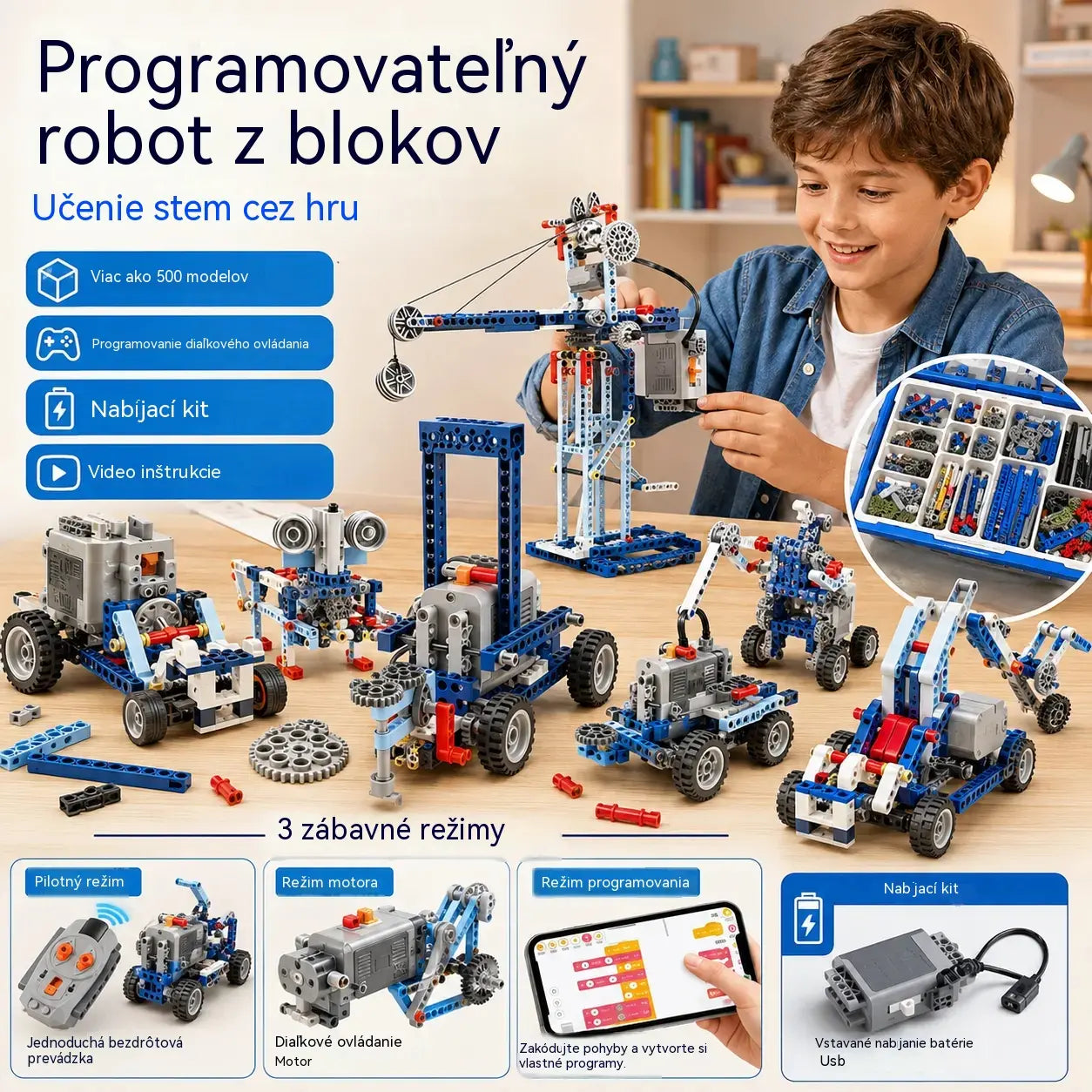 【396 kusov】【Balené vo vrecku - bez hnacieho ústrojenstva】31 eur🤖🧩【Časovo obmedzená ponuka: 50% zľava】Detská stavebnica elektrického robota - stavebné kocky