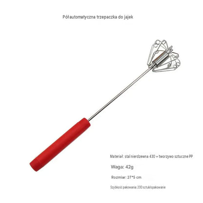 🥳2 sztuka 89zł  🥚💪 50% taniej! Półautomatyczna trzepaczka do jajek: wystarczy nacisnąć i zakręcić – nie wymaga prądu. Ubija jajka i śmietanę w kilka sekund! ✨🧁