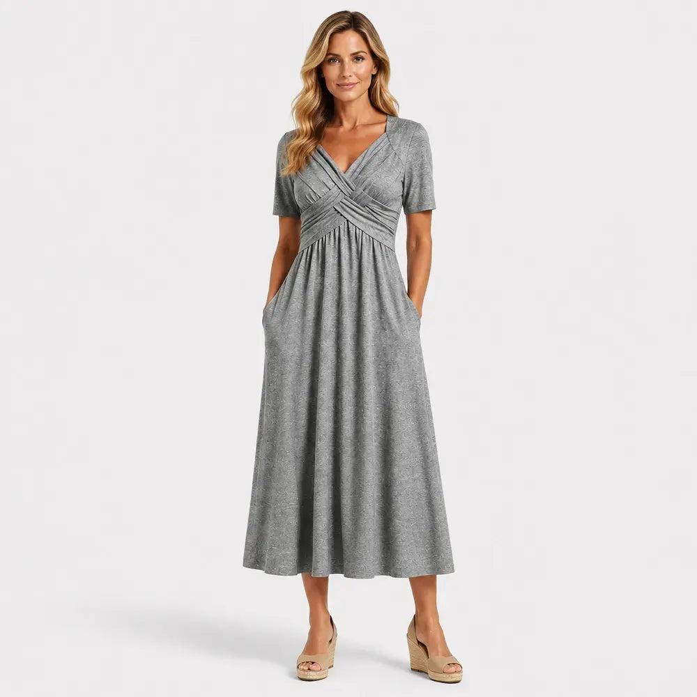 💟【50% OFF】【S-3XL】Ležérní šaty střední délky v čisté barvě