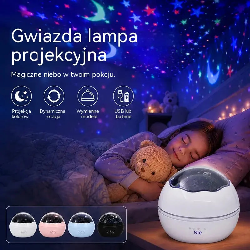 🌠✨Projektor gwieździstego nieba, lampka nocna ⎜ Obrotowa lampa LED🎁