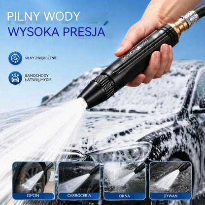 🚿 【1 zestaw 2 sztuk】🔥Ostatni dzień oferty specjalnej! 🔥💧 Pistolet na wodę wysokociśnieniowy: do mycia samochodu, ogrodnictwa, 10 razy większe ciśnienie, wiele funkcji ⚡