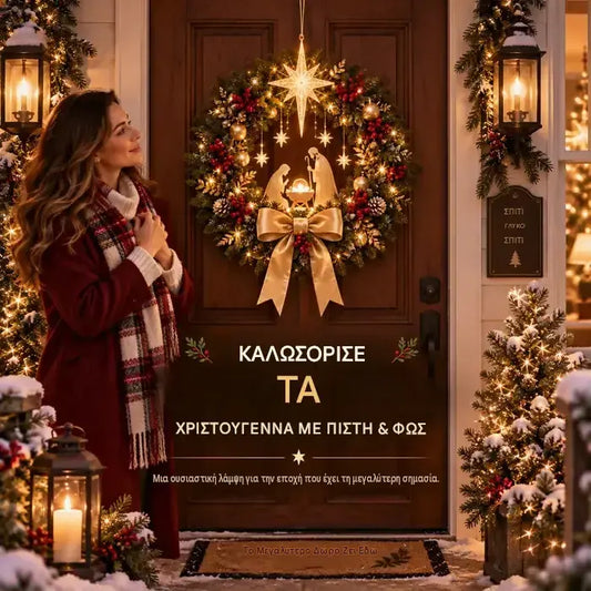 1 τεμάχιο 27 ευρώ 🎄Διακόσμηiση εξώπορτας με το Αστέρι της Βηθλεέμ