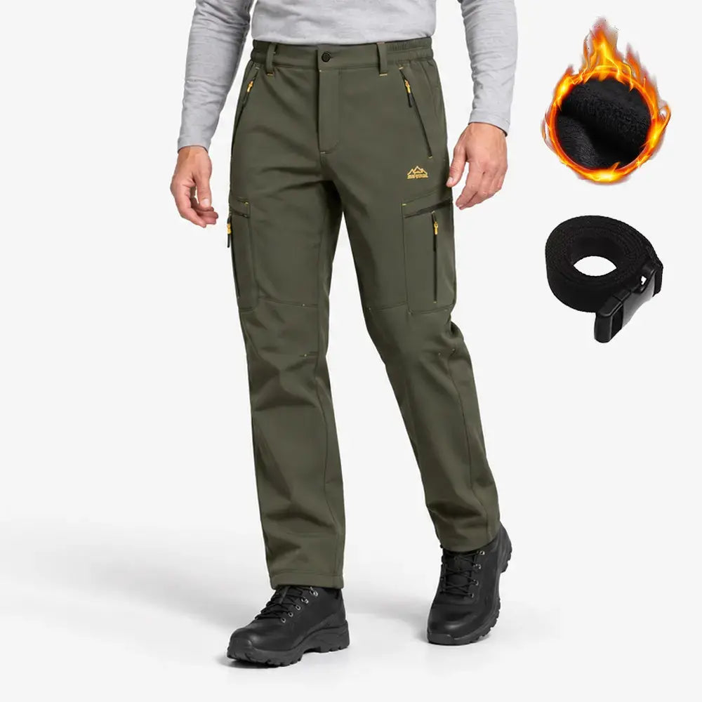 【M-6XL】Męskie spodnie outdoorowe softshell – ocieplane, szybkoschnące, elastyczne, wiatro- i wodoodporne, oddychające