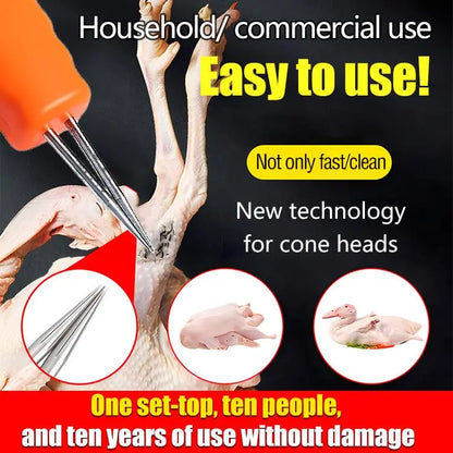 🐓🦆Prenosný elektrický sťahovák peria pre kurčatá, kačice, husi a hydinu (nabíjanie cez USB)