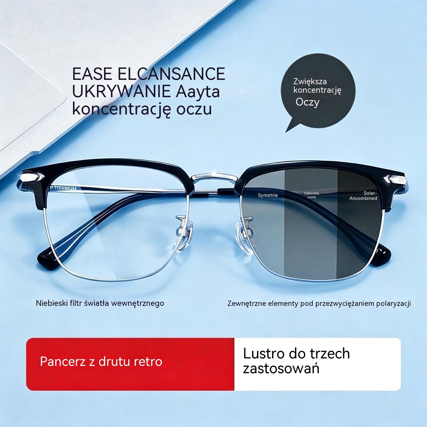 【Kup 1, otrzymaj 1 gratis】Inteligentne okulary z automatycznym zoomem chroniącym przed niebieskim światłem