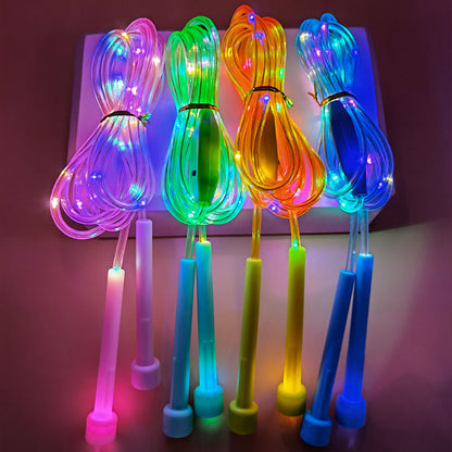 🏃【Купете 2, вземете 2 безплатно】🌈 Детско LED светещо въже за скачане
