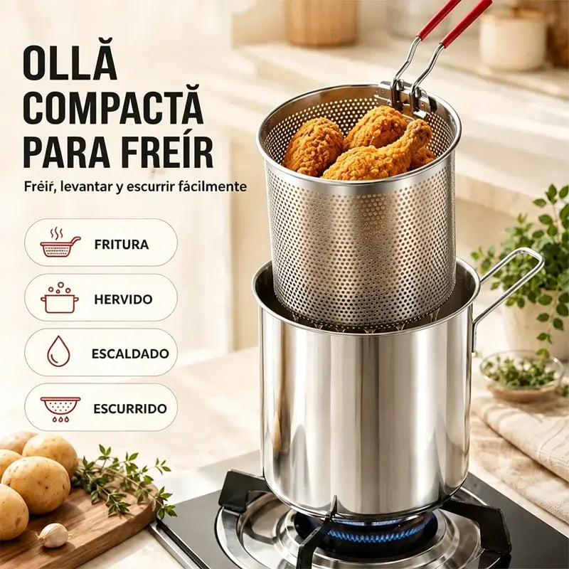 ¡ÚLTIMO DÍA! -50% | Freidora Multifuncional 304 | Cocina Fácil, Rápida y Sin Complicaciones