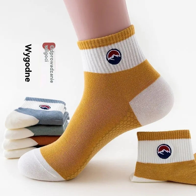 【20 par】🧦🌈Męskie, oddychające, odprowadzające pot skarpetki sportowe do połowy łydki